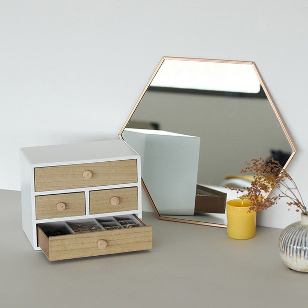 Boîte à Bijoux en Bois Blanche - Boîtes & Porte Bijoux Originaux