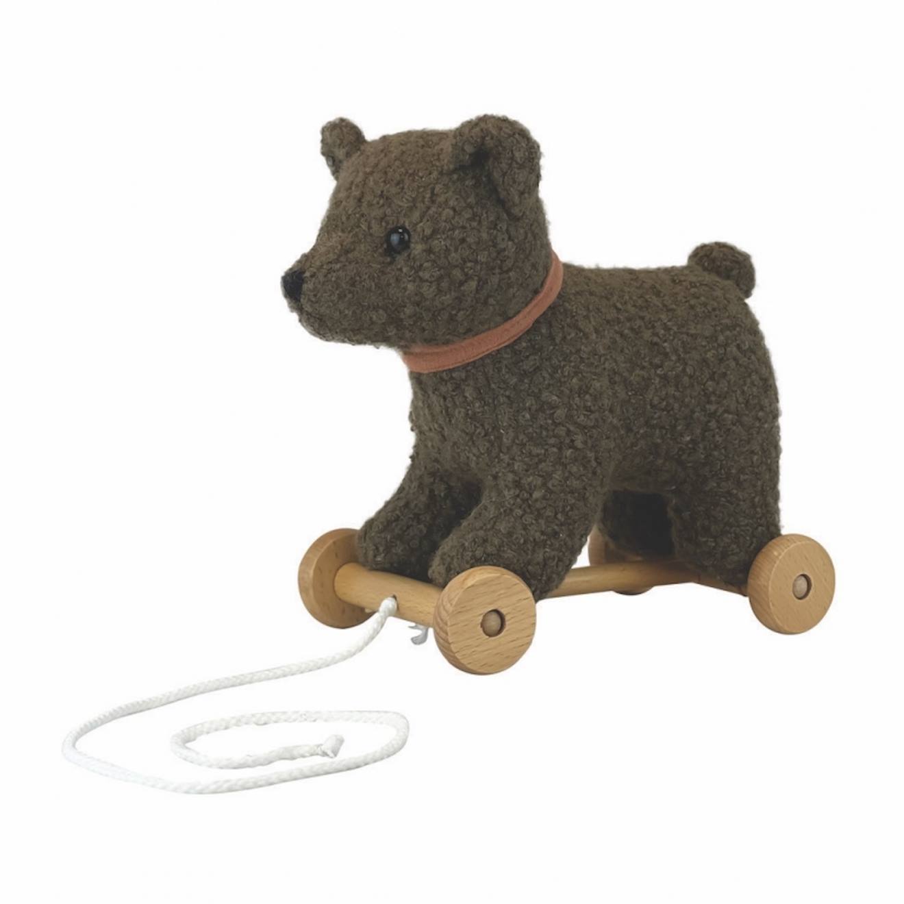 Raoul l'ours à tirer marron