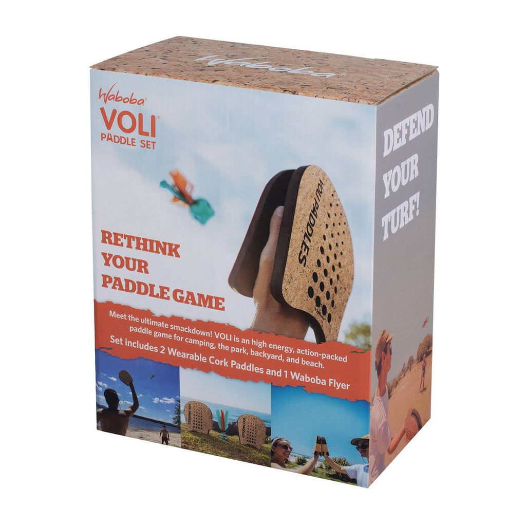 Raquettes de plage et volant en liège voli brun