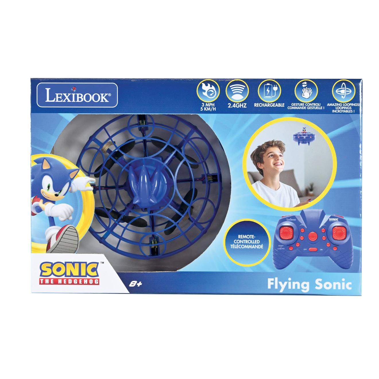 Rc flying Sonic volant télécommandé bleu