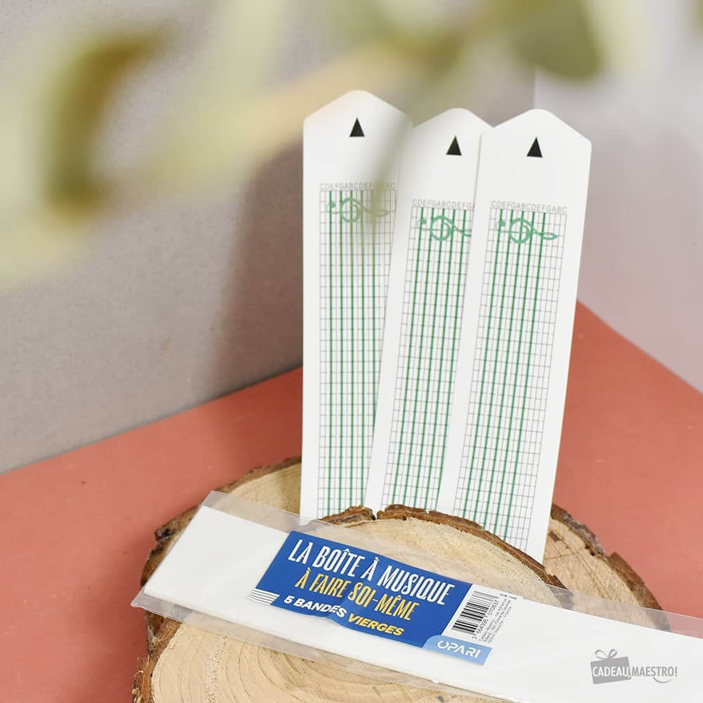 Recharge Papier Boîte à Musique A Faire Soi-Même (x5) - Boîte à Musique à Manivelle Opari