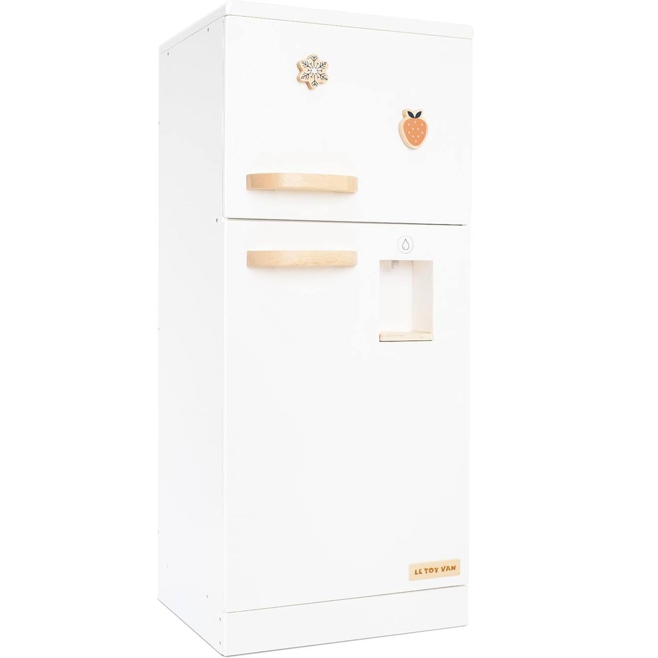 Réfrigérateur-congélateur en bois blanc