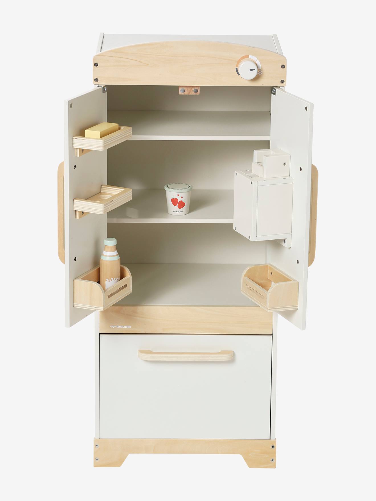 Réfrigérateur en bois FSC écru