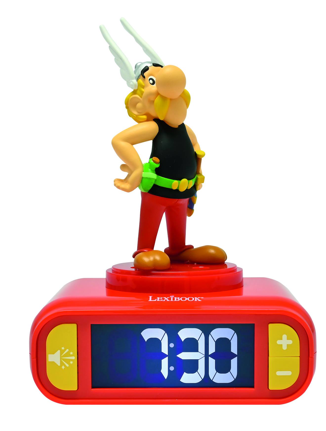 Réveil avec veilleuse astérix en 3D multicolore