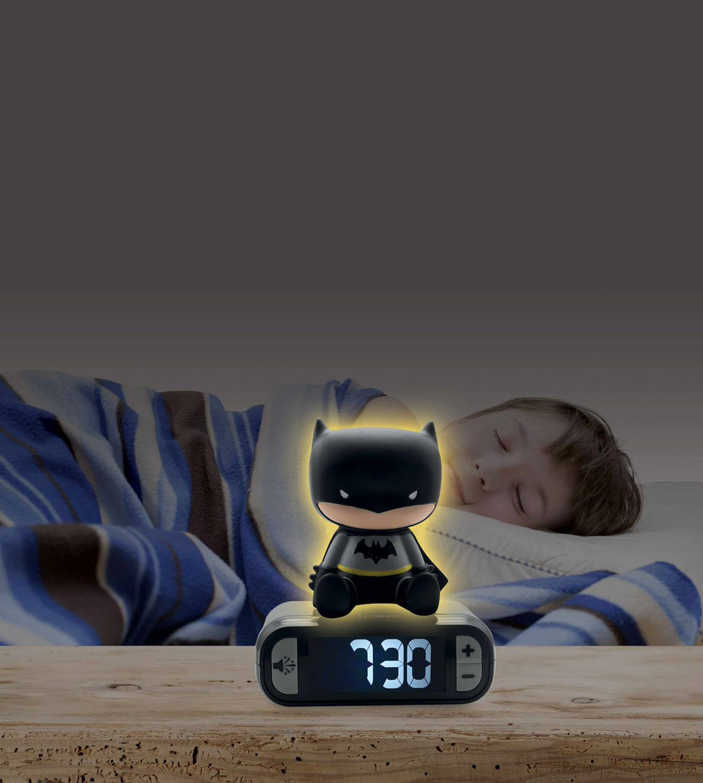 Réveil avec veilleuse Batman en 3D multicolore