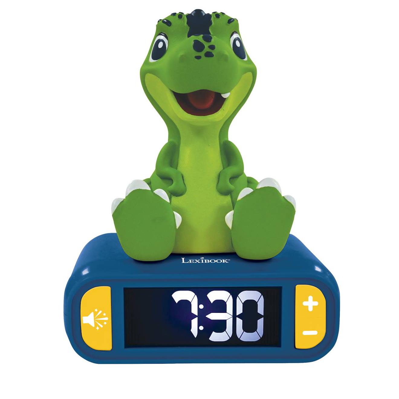 Réveil avec veilleuse dinosaure en 3D multicolore