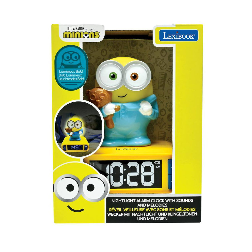 Réveil avec veilleuse Les Minions en 3D multicolore