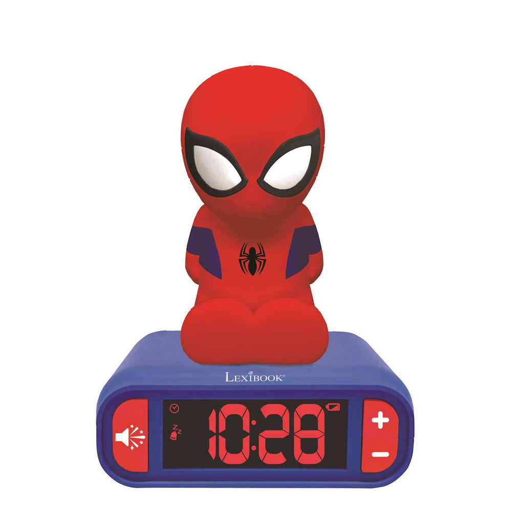 Réveil avec veilleuse Spiderman 3D multicolore