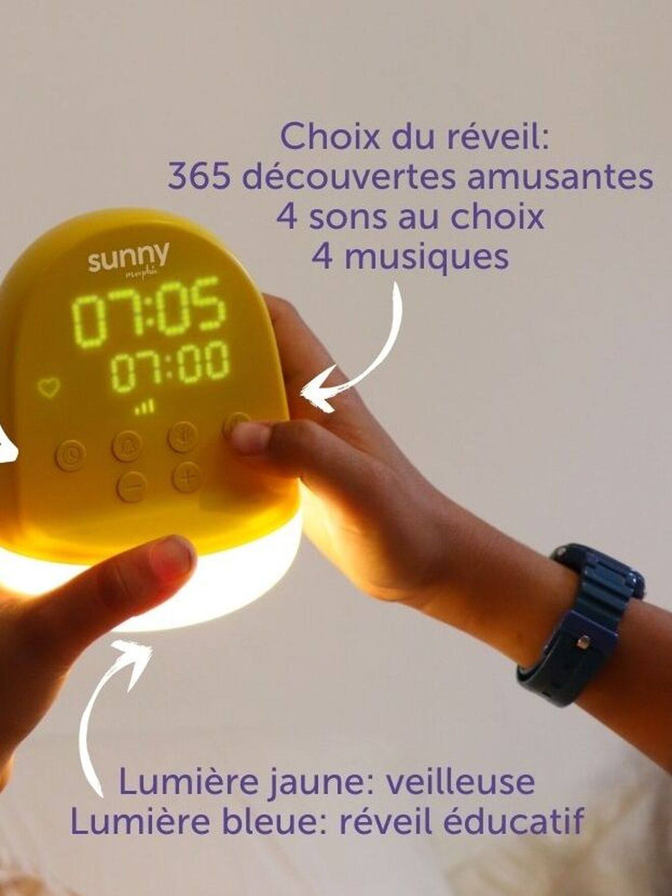Réveil éducatif sunny jaune