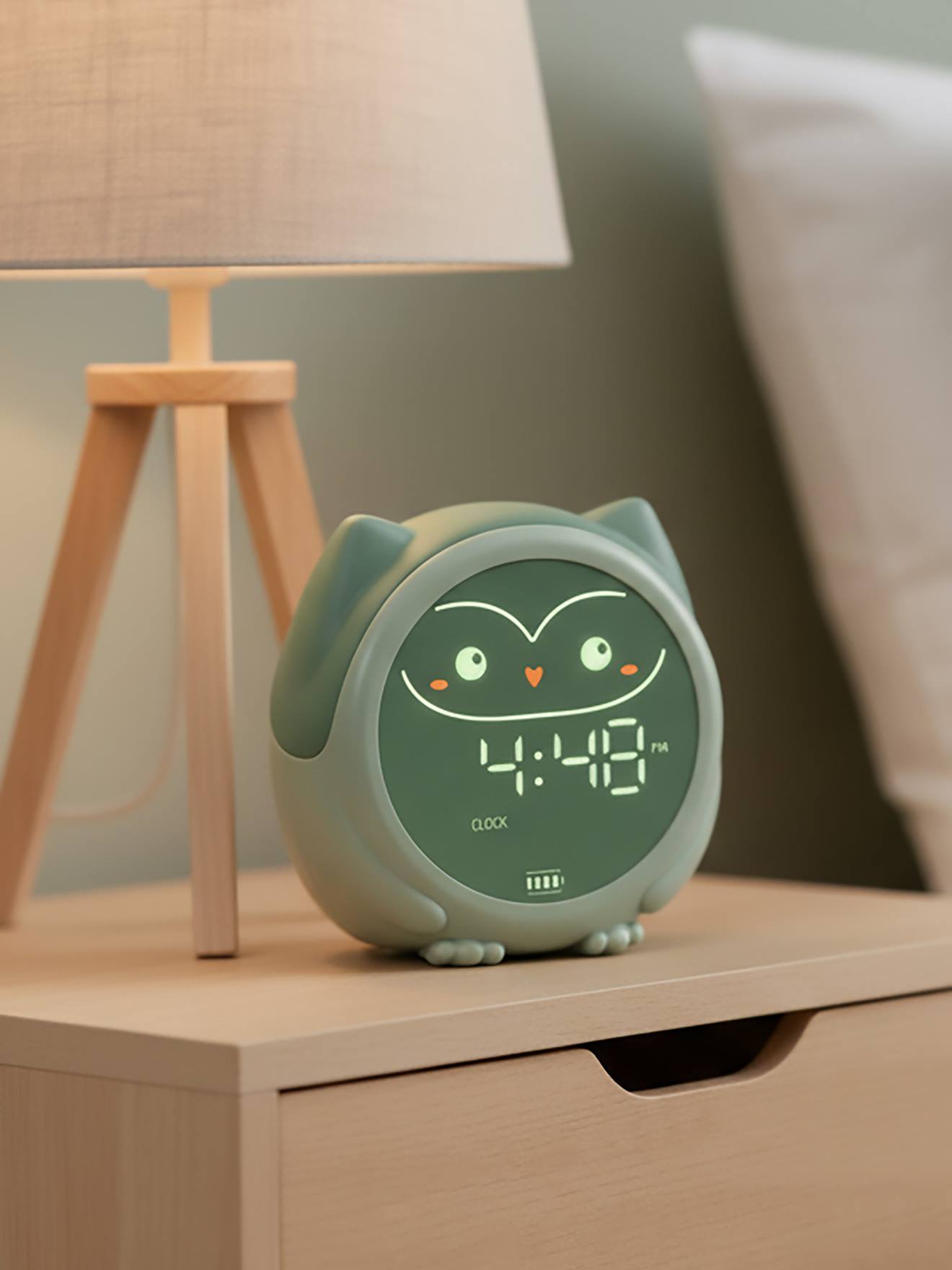 Réveil magique owlie vert