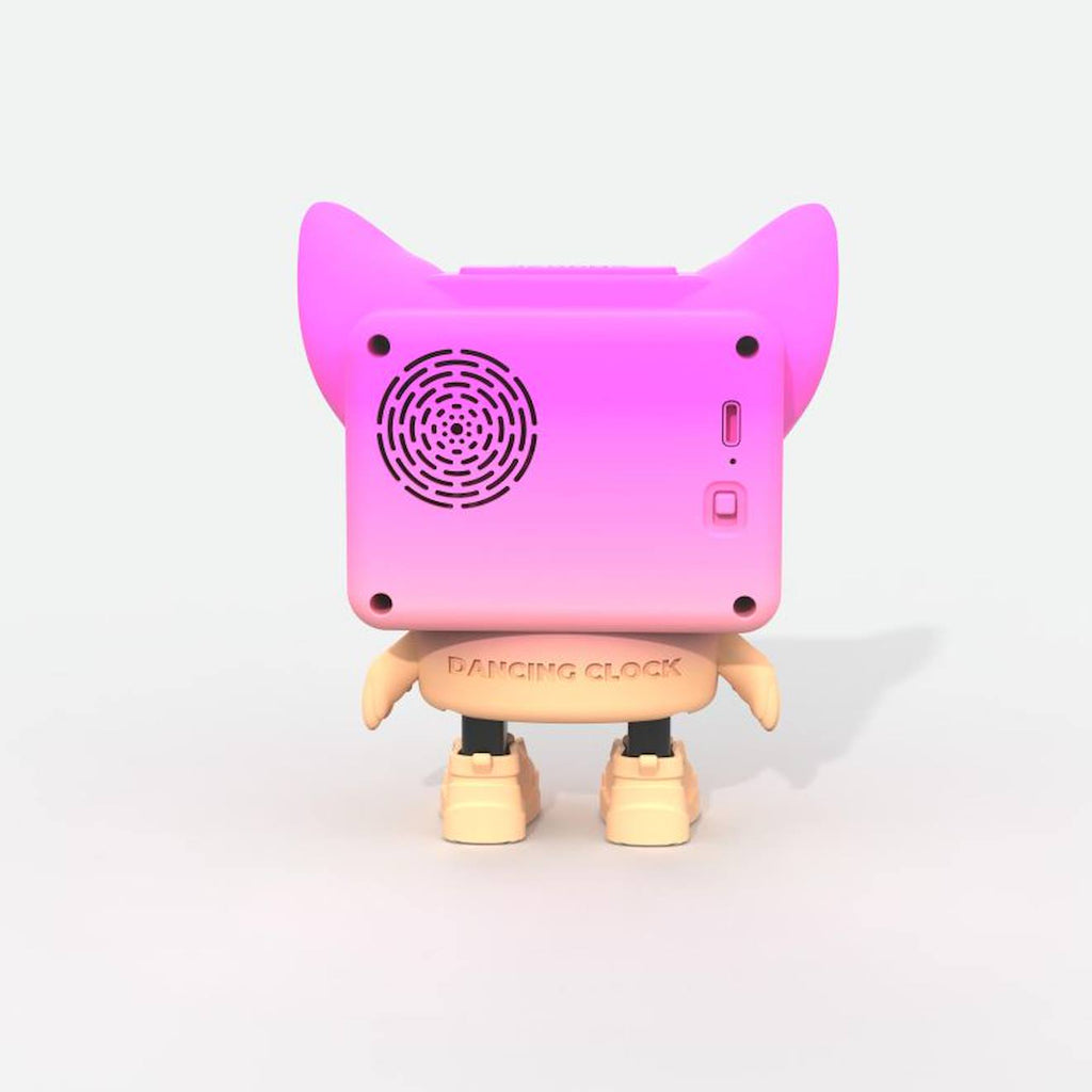 Réveil musical et enceinte Bluetooth rose