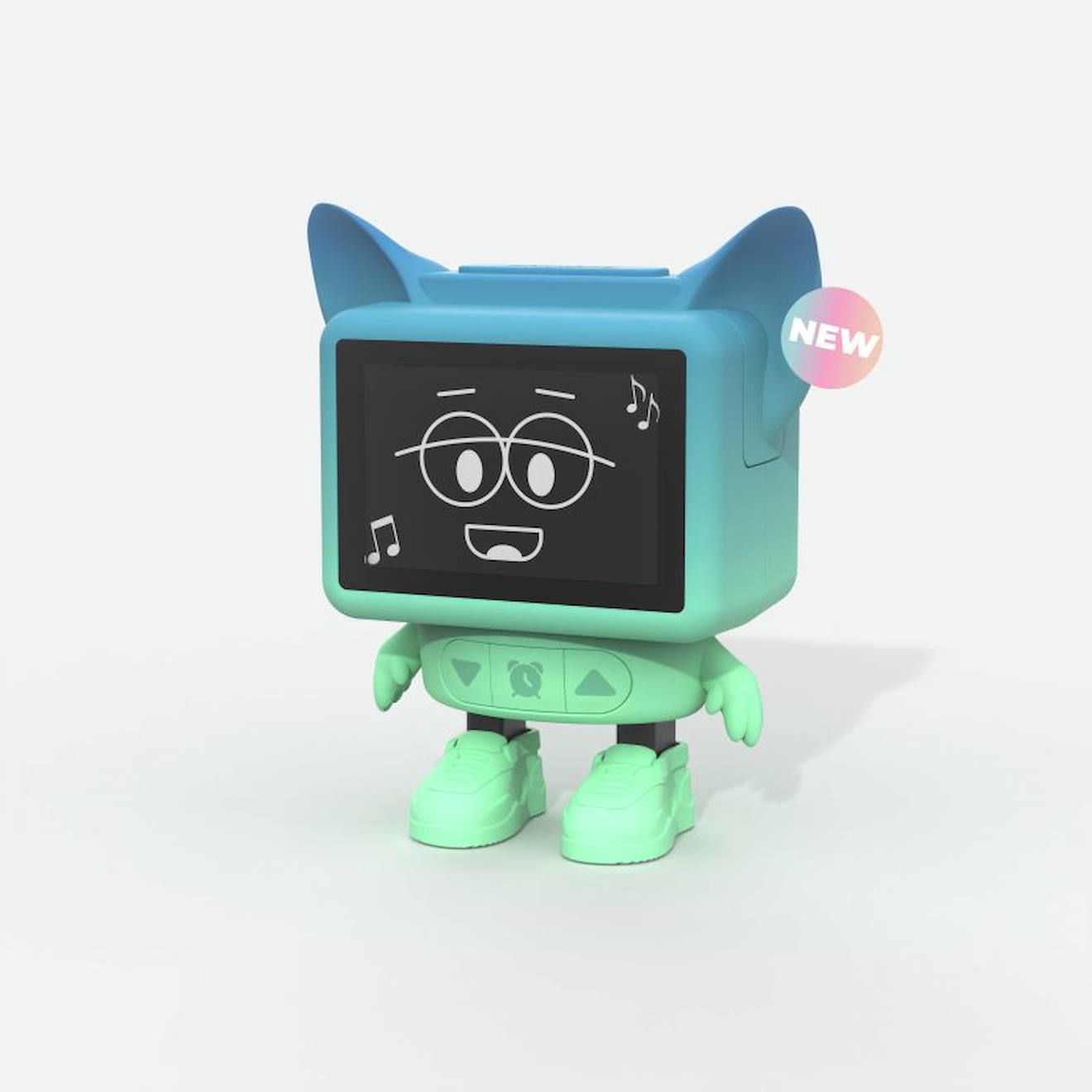 Réveil musical et enceinte Bluetooth bleu vert