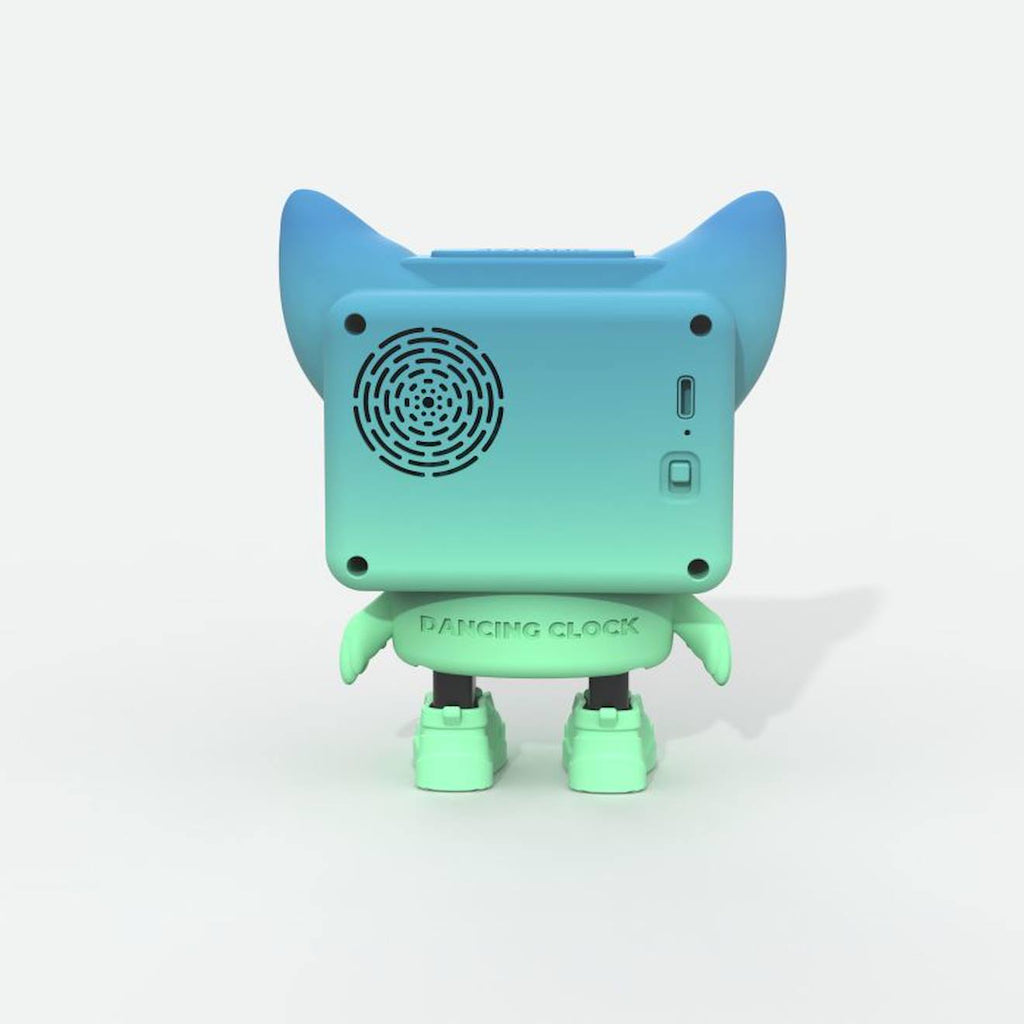 Réveil musical et enceinte Bluetooth bleu vert