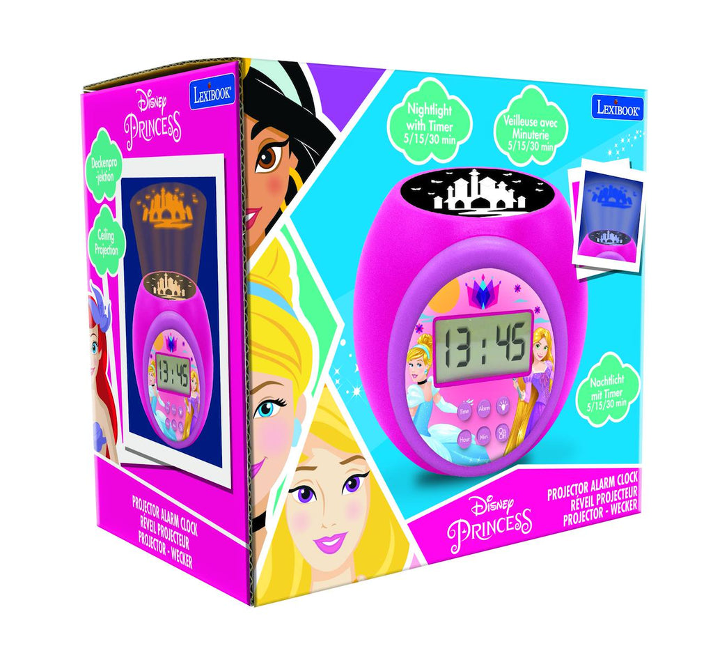 Réveil projecteur Disney princesse multicolore