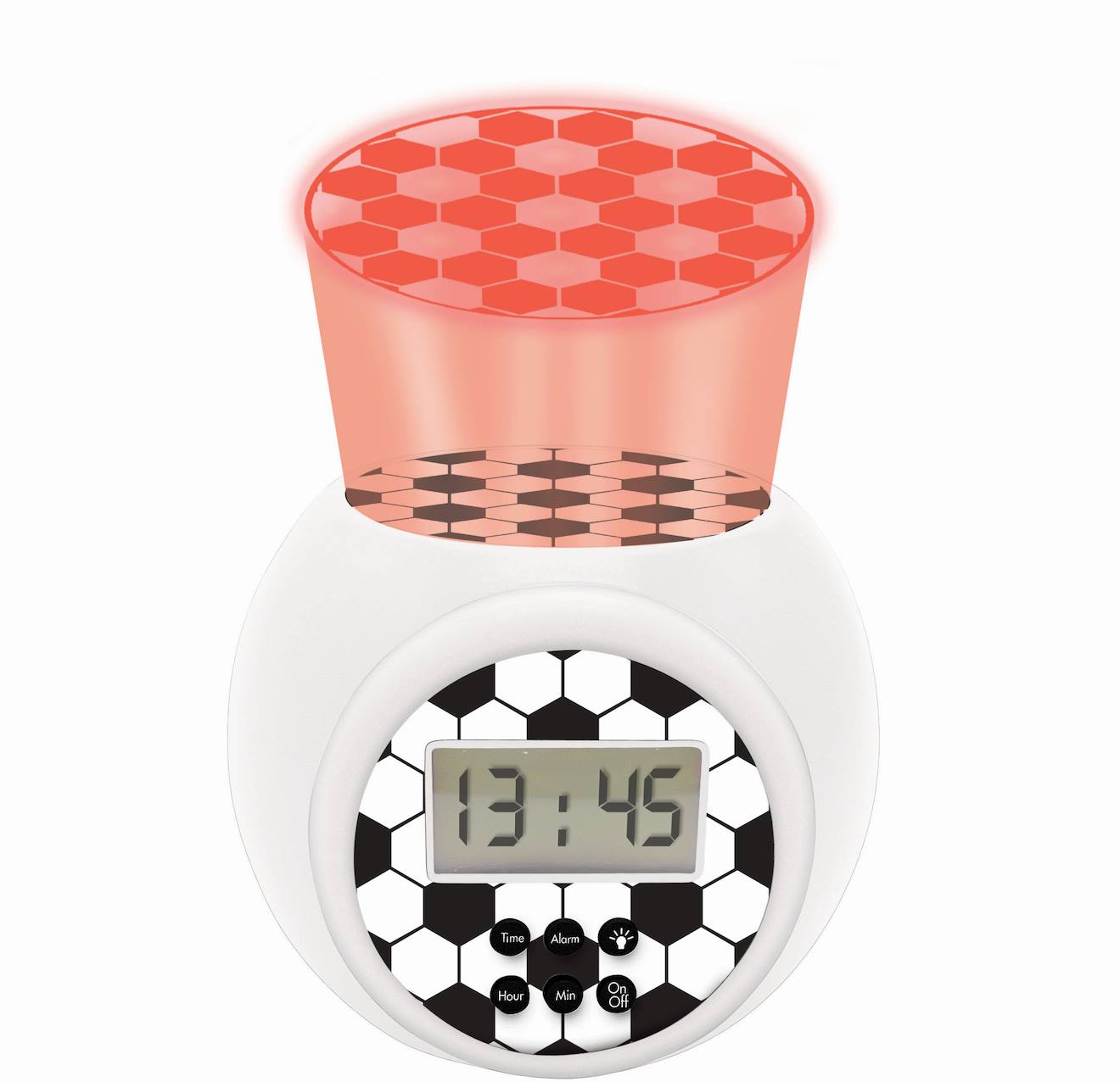 Réveil projecteur édition football multicolore