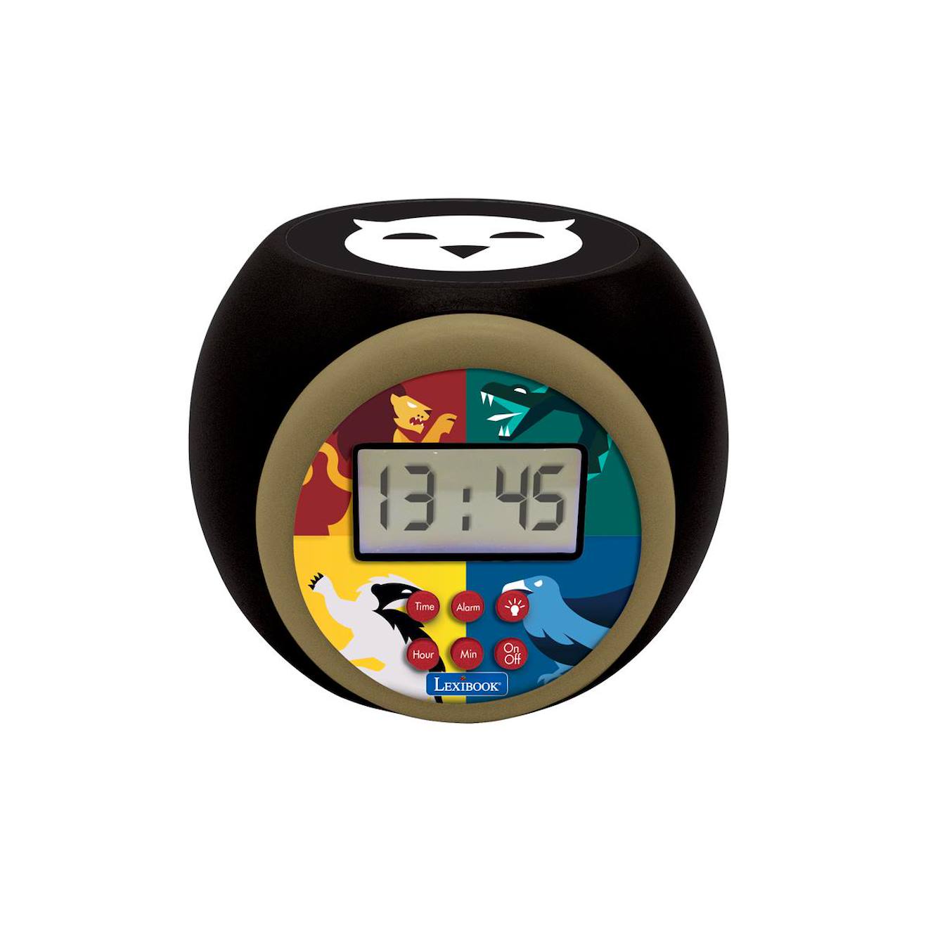 Réveil projecteur Harry Potter - fonction alarme, veilleuse, écran LCD, à piles multicolore