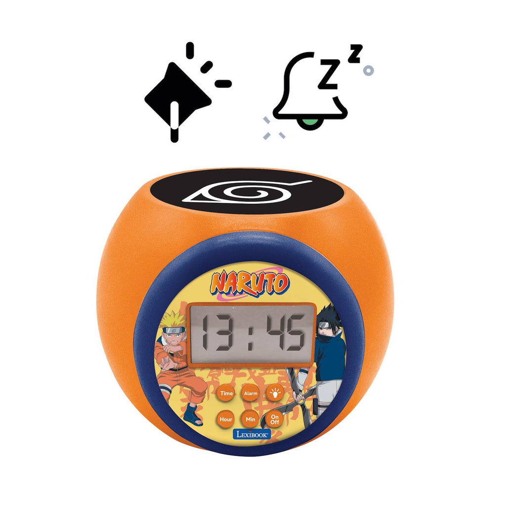 Réveil projecteur Naruto avec minuteur, fonction alarme et répétition, veilleuse avec minuterie multicolore