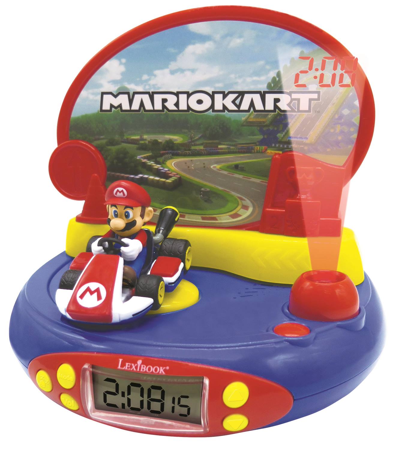 Réveil projecteur nintendo Mario Kart en 3D multicolore