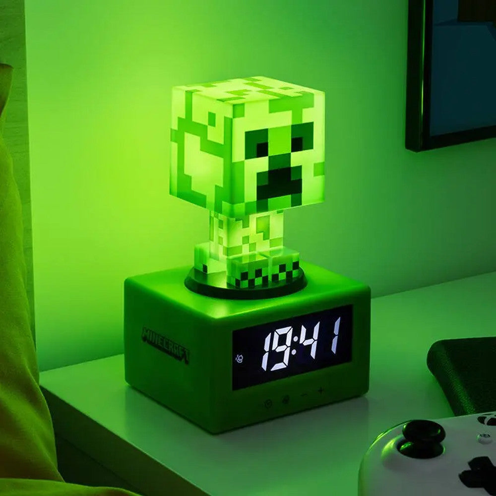 Réveil Veilleuse Minecraft Creeper - Réveils Originaux
