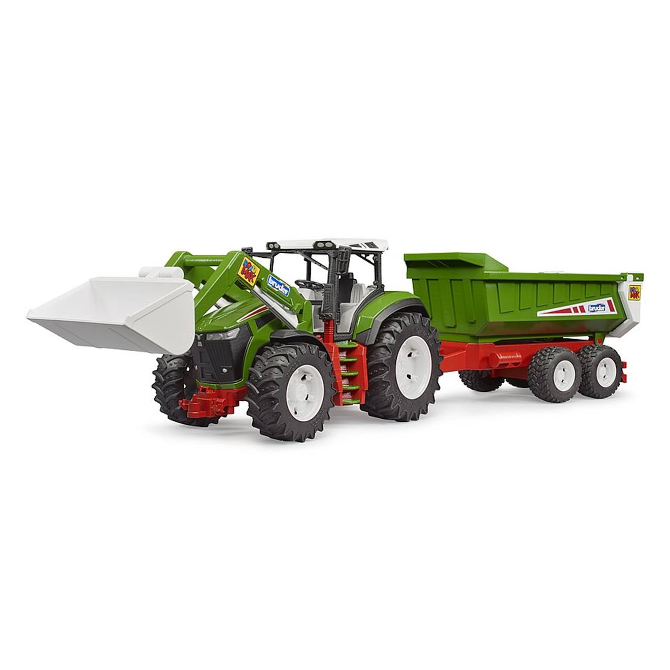 Roadmax tracteur avec chargeur avant et remorque basculante multicolore