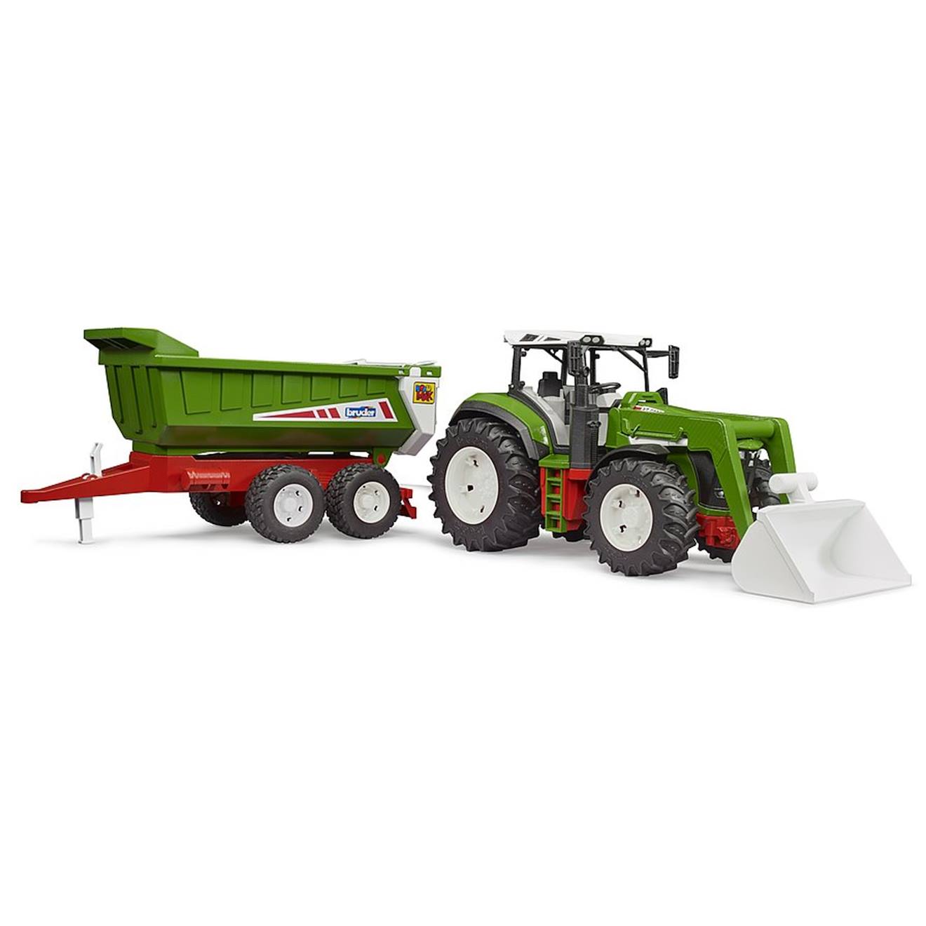 Roadmax tracteur avec chargeur avant et remorque basculante multicolore