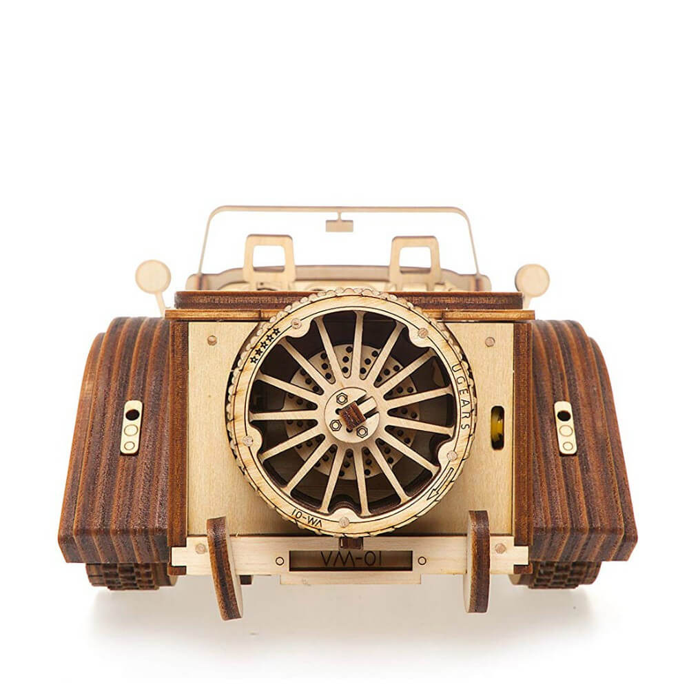 Roadster VM-01 en Bois a Monter avec Mécanismes Animés - Maquette Bois Ugears