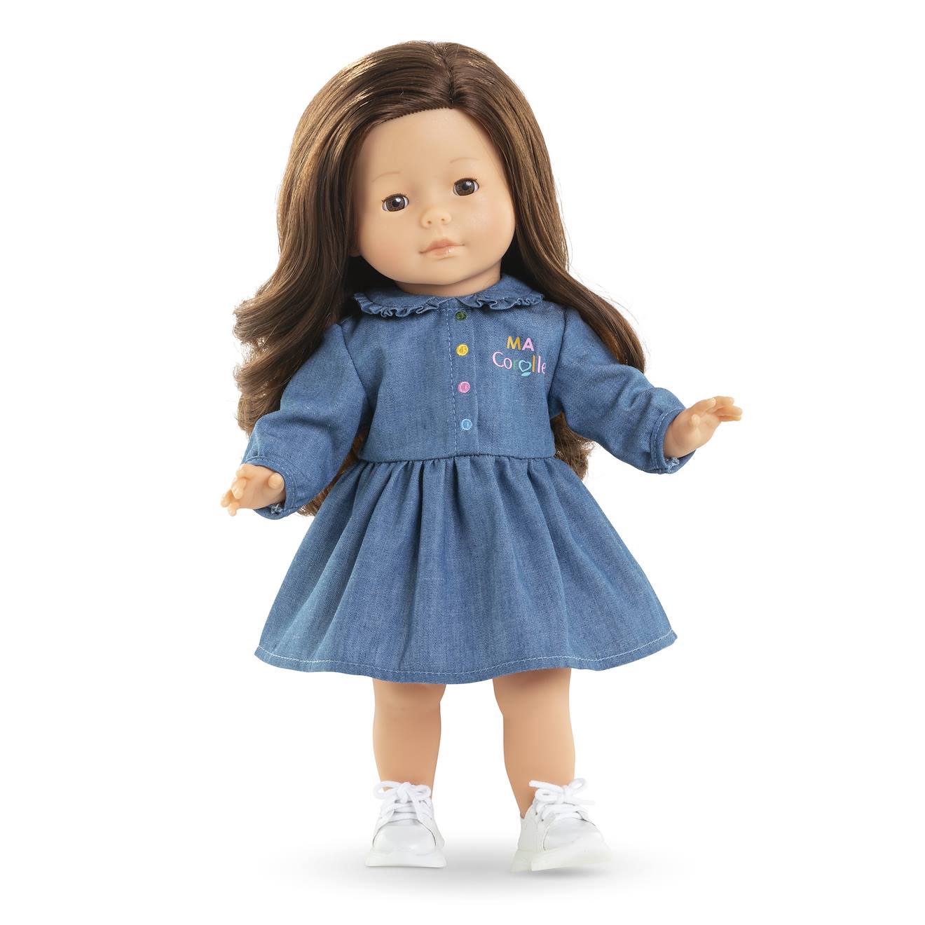 Robe denim manches longues pour poupée ma Corolle multicolore