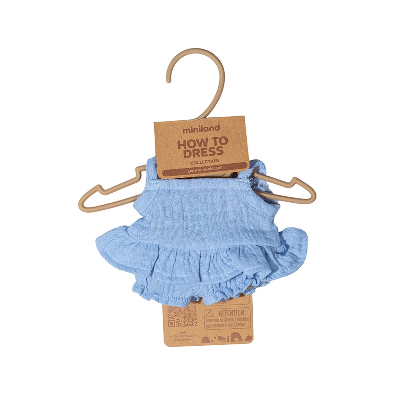 Robe dété pour poupée de 21 cm vert