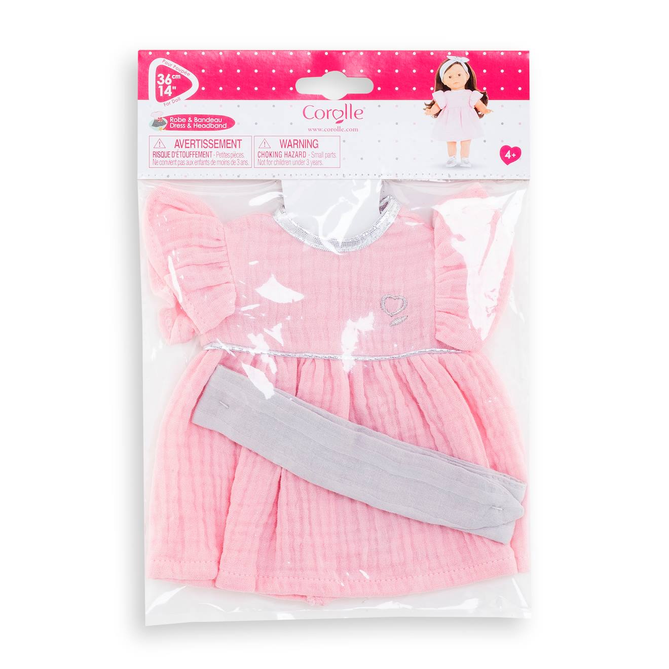 Robe et bandeau pour poupée ma Corolle multicolore