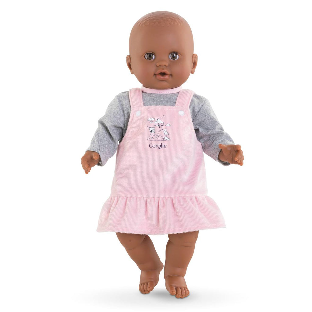 Robe et t-shirt bords de loire pour poupon 36 cm multicolore