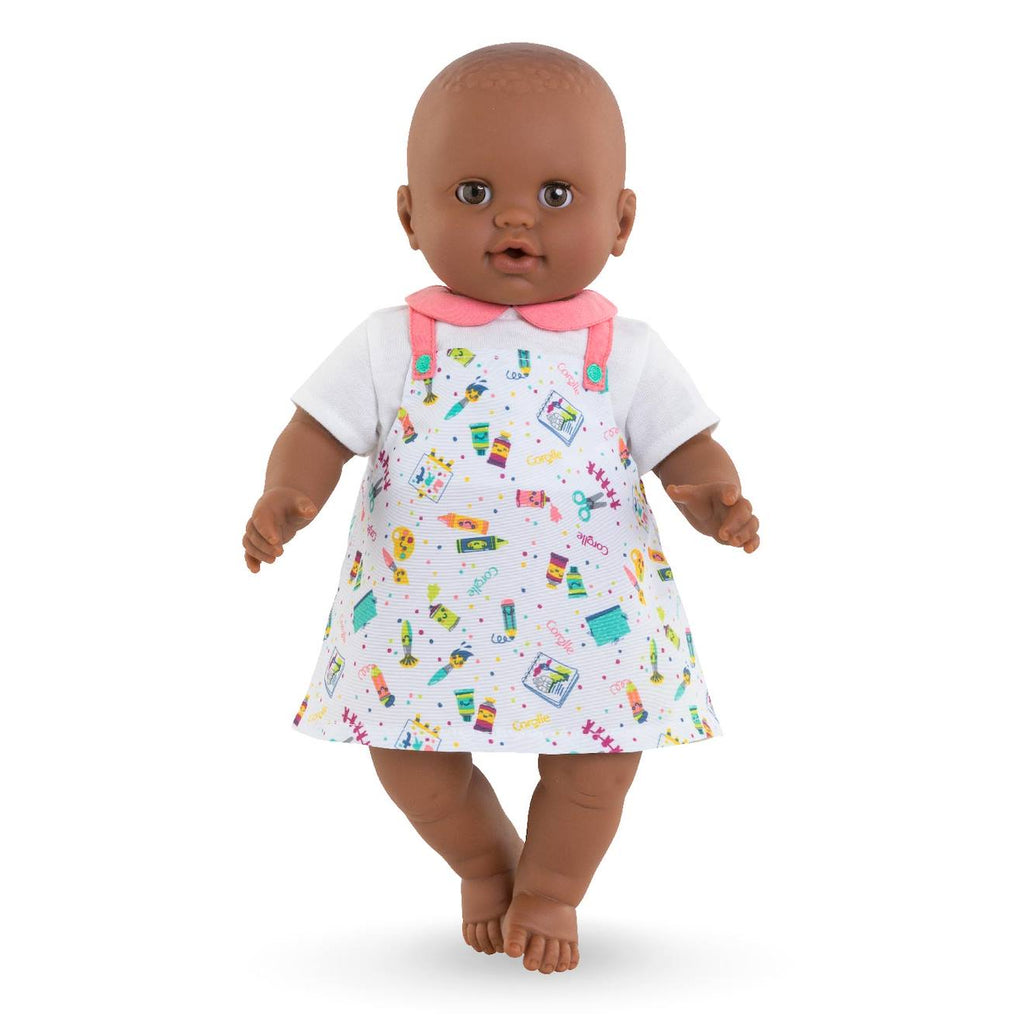 Robe petit artiste pour poupon 36 cm multicolore