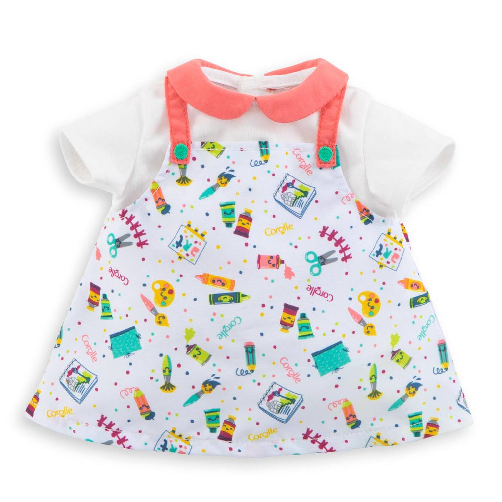 Robe petit artiste pour poupon 36 cm multicolore