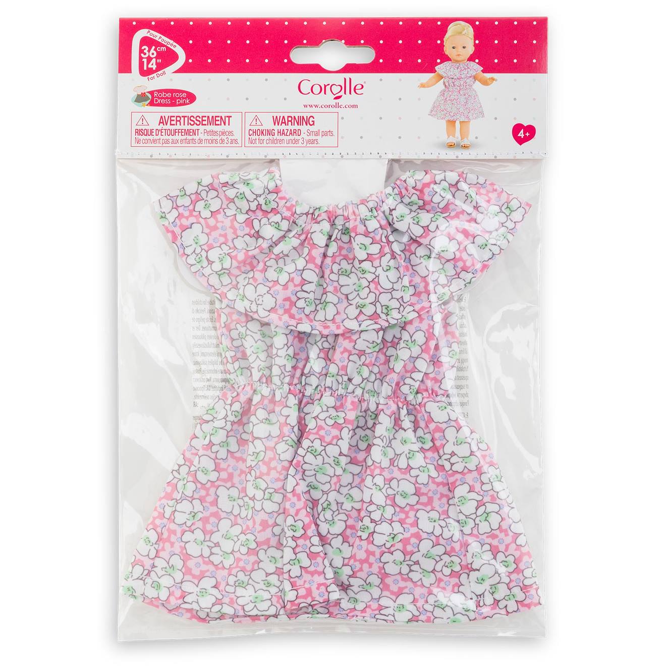 Robe rose pour poupée ma Corolle multicolore