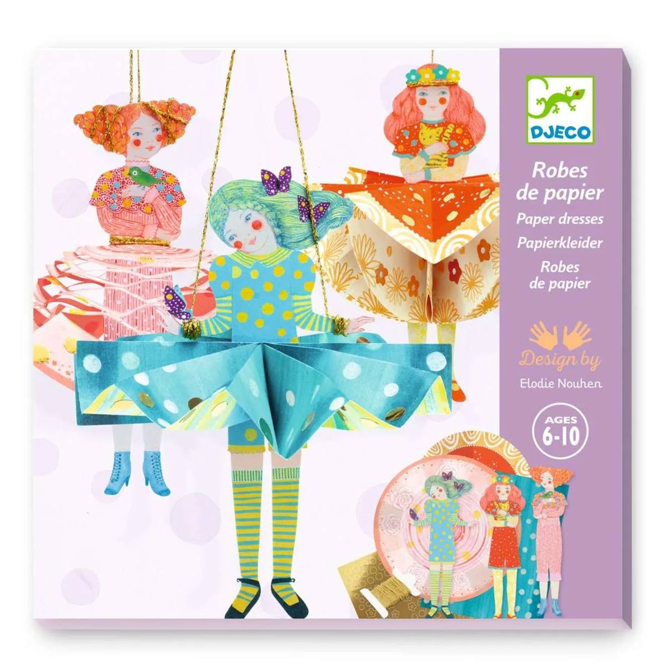 Robes de papier multicolore