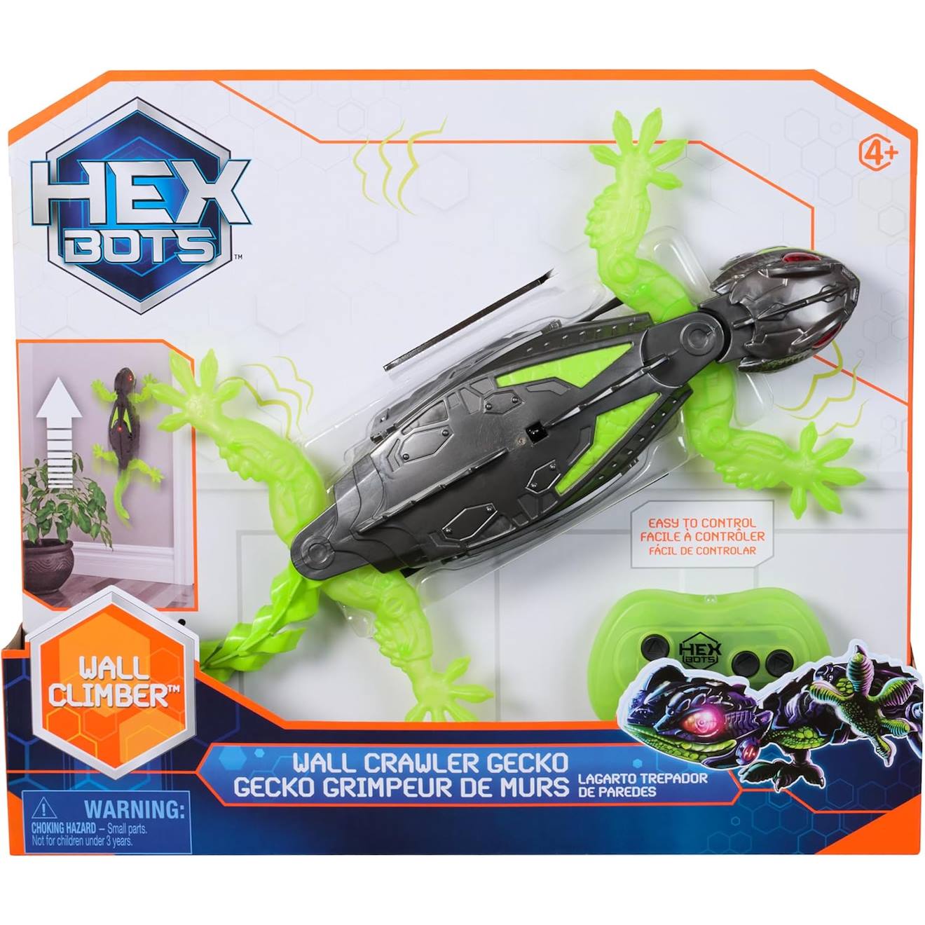 Robot gecko télécommandé - grimpe mur et plafond vert