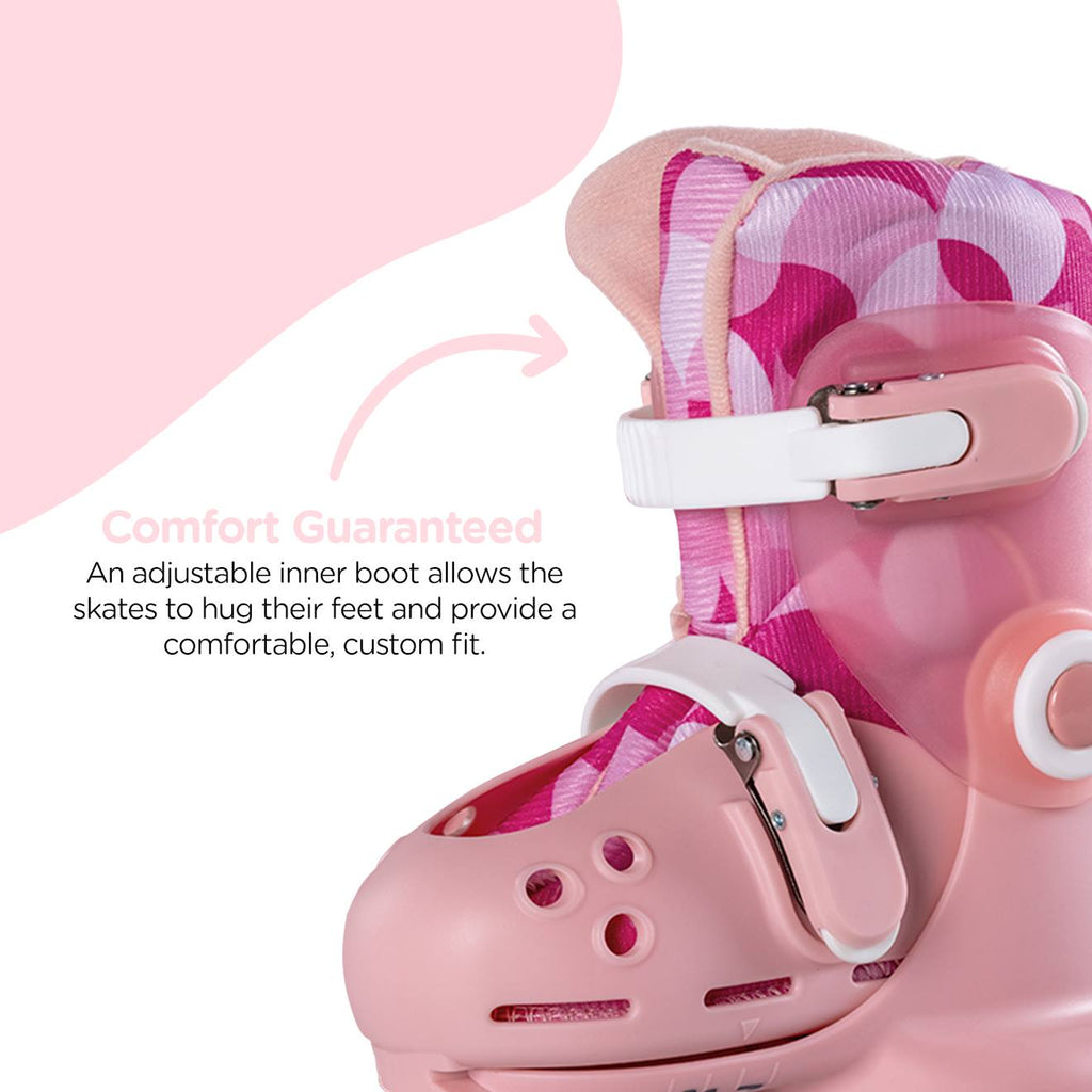 Rollers rose d'apprentissage - twista skates rose