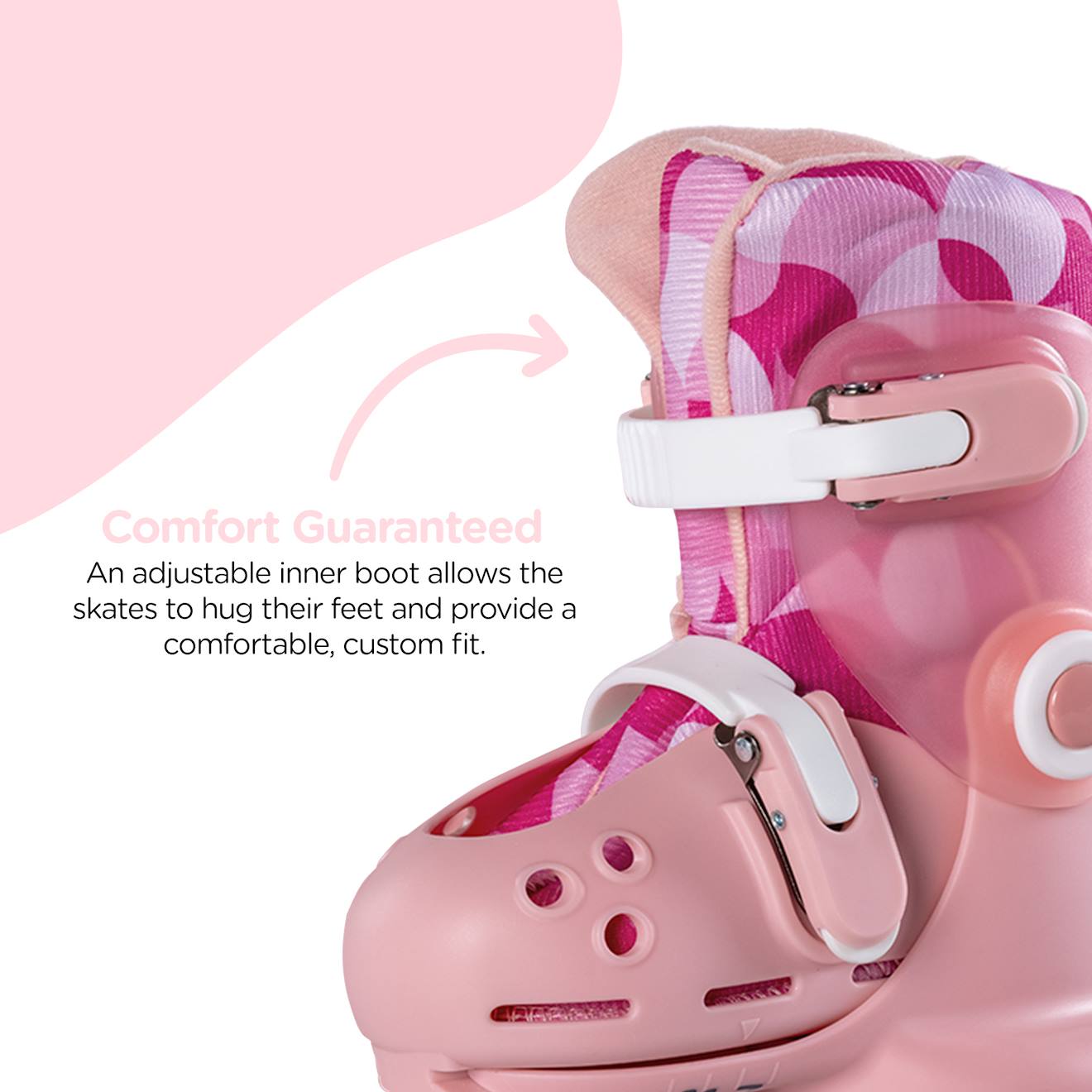 Rollers rose d'apprentissage - twista skates rose