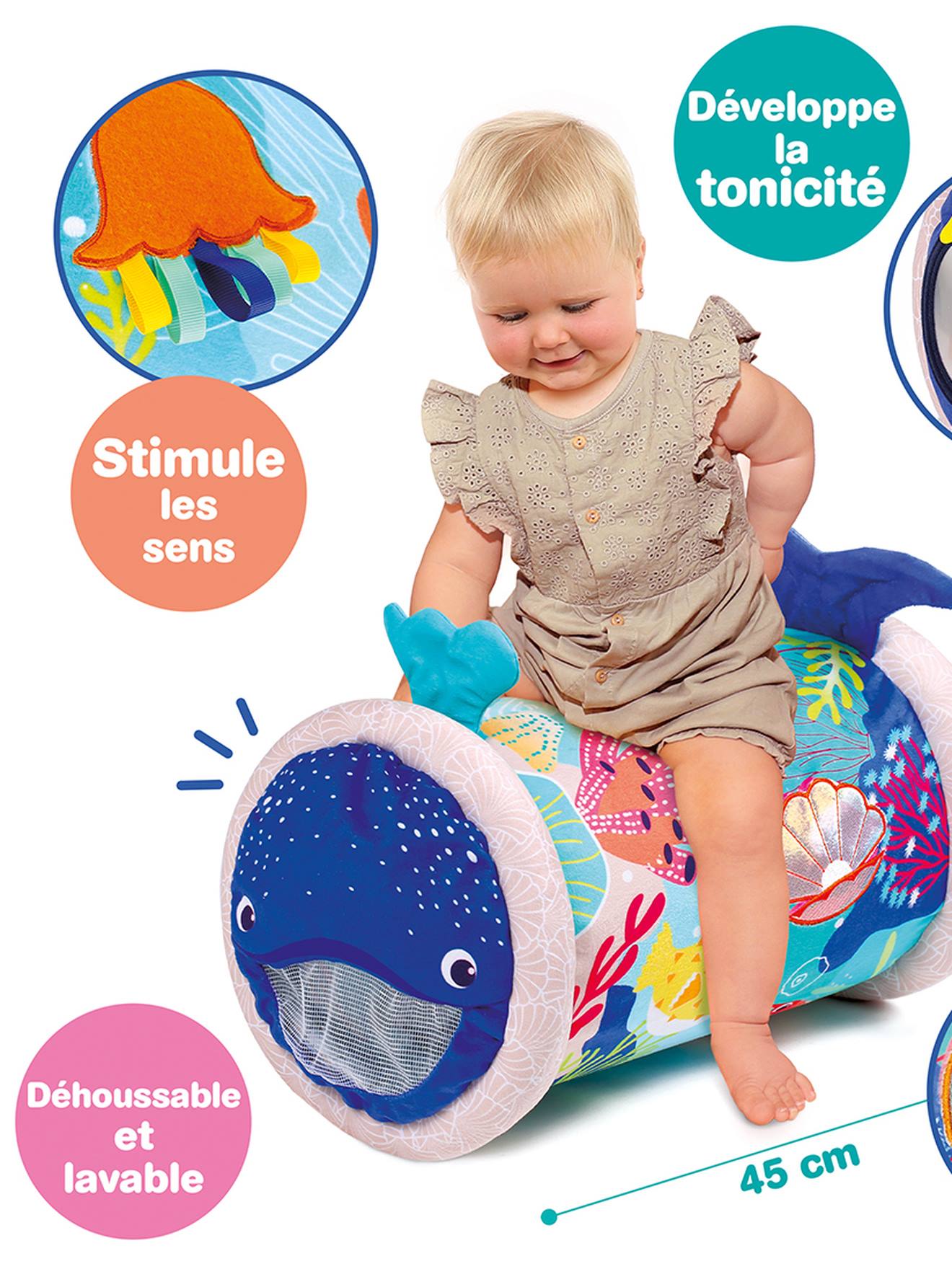 Rouleau d'activité baleine multicolore