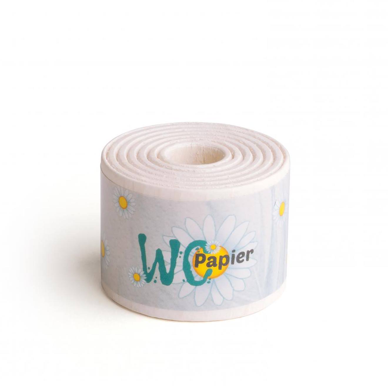 Rouleau de papier toilette blanc