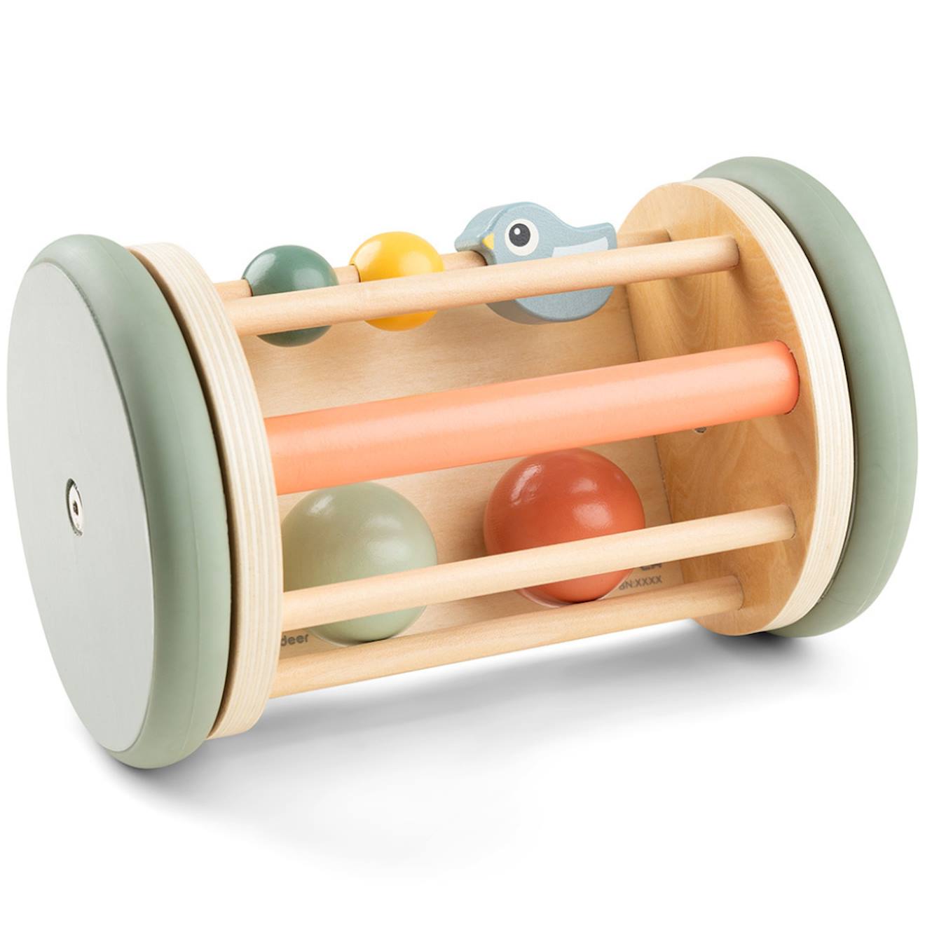 Rouleau d'éveil avec miroir birdee multicolore