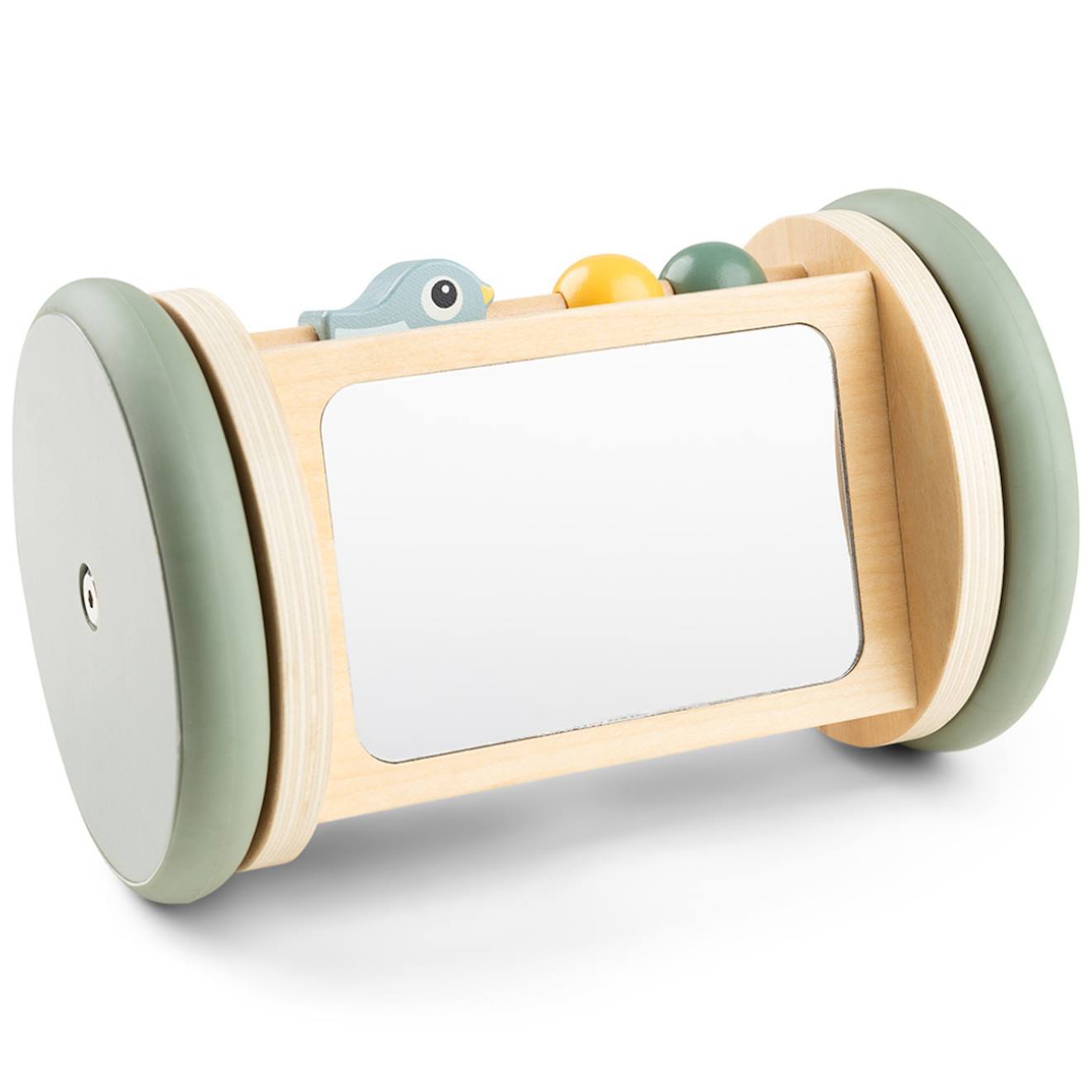 Rouleau d'éveil avec miroir birdee multicolore