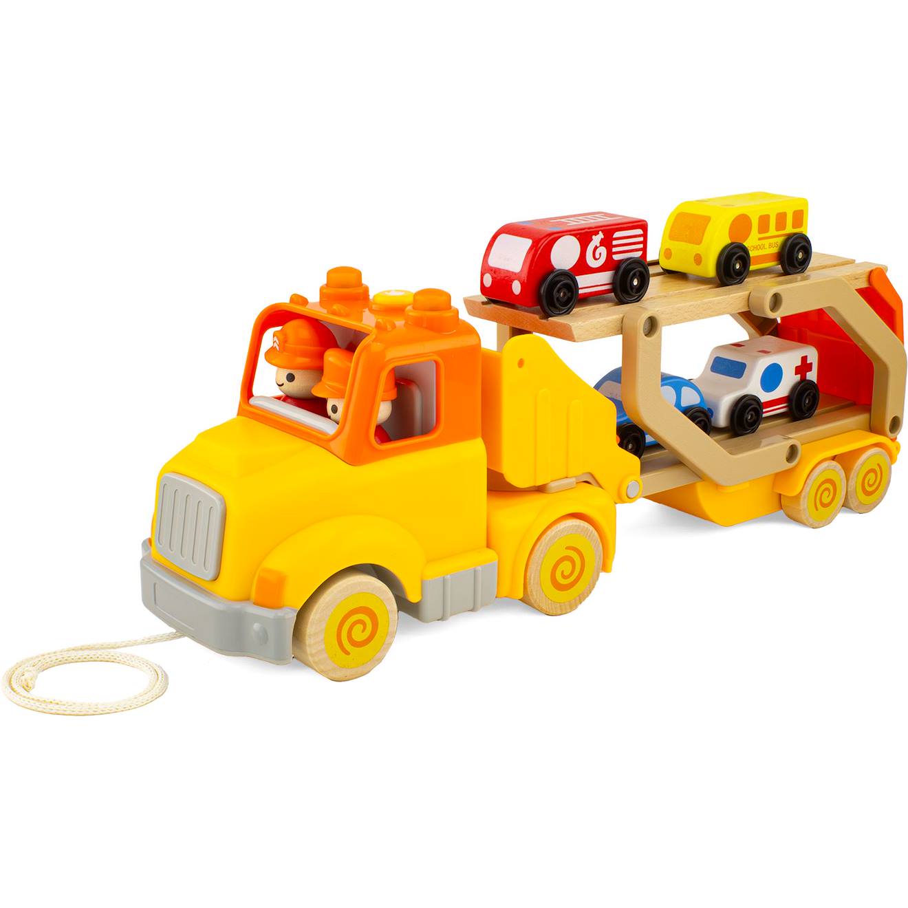 Routoudou - camion porte voitures jaune