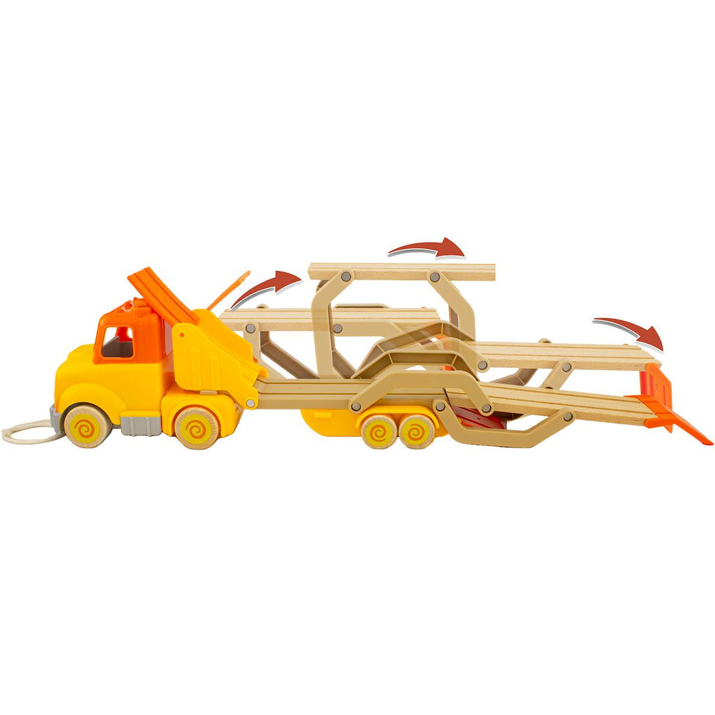 Routoudou - camion porte voitures jaune