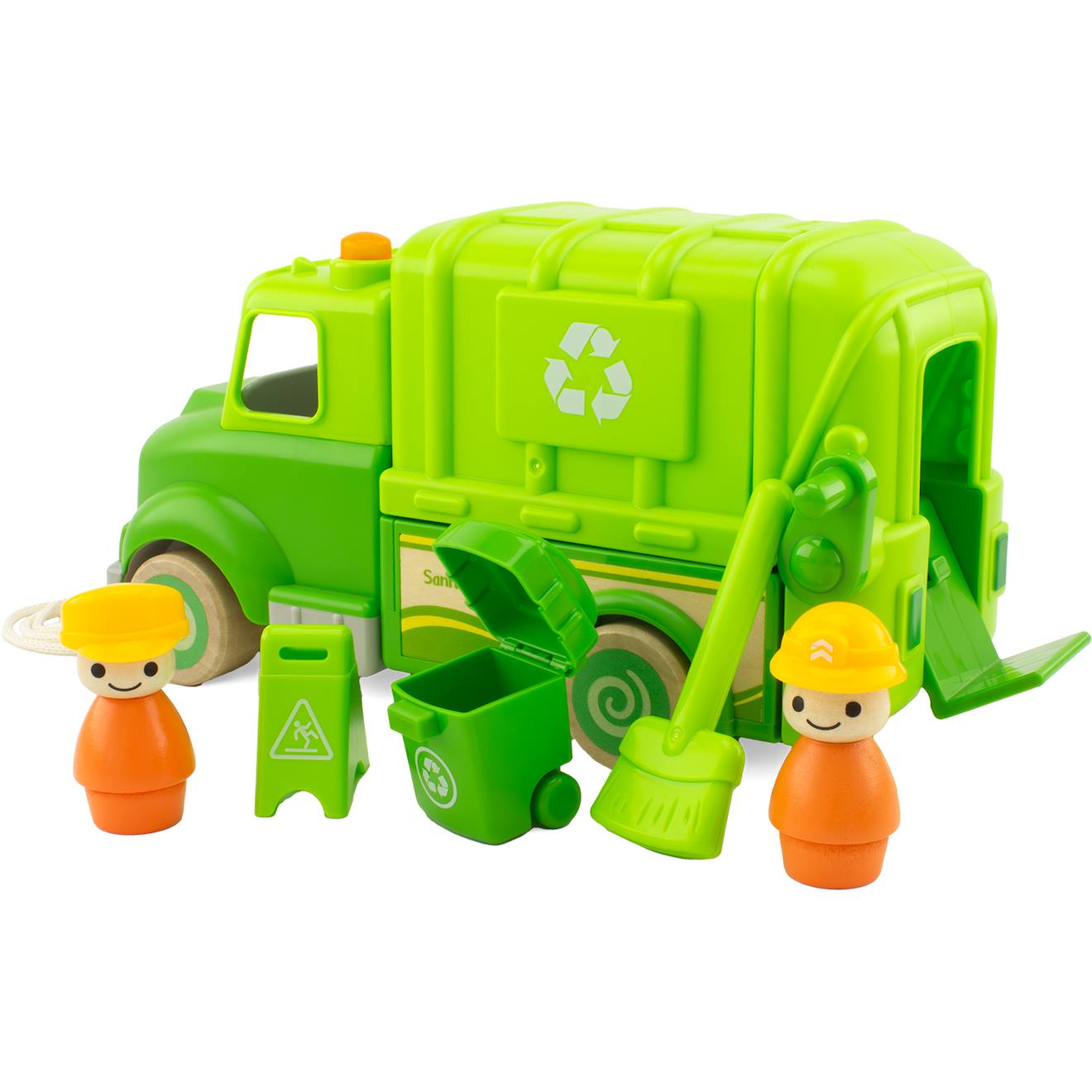 Routoudou - camion poubelle vert
