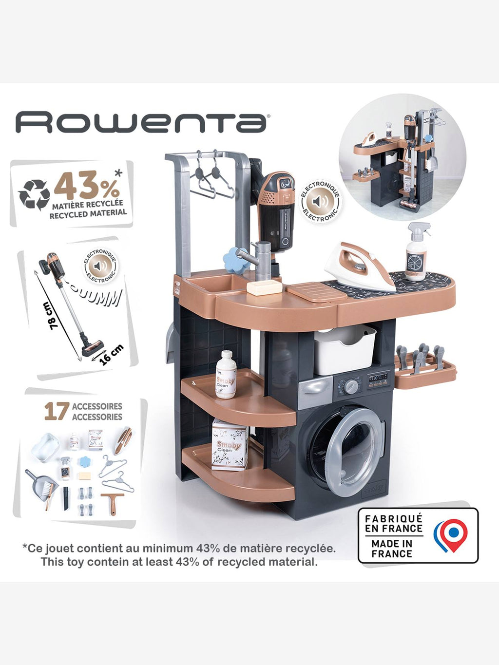 Rowenta wash & clean buanderie or