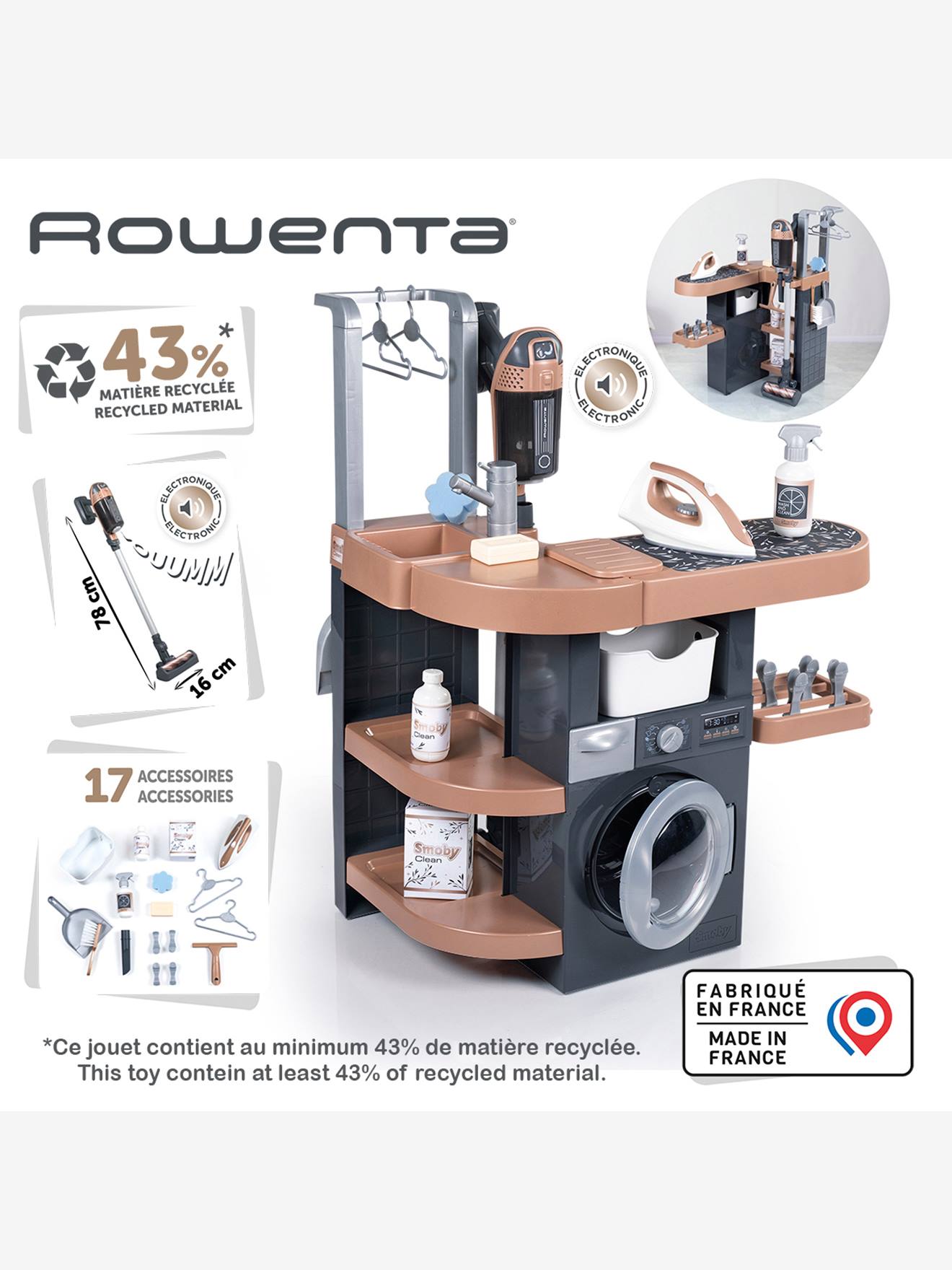 Rowenta wash & clean buanderie or