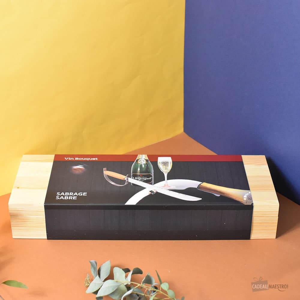 Sabre à Champagne - Coffret de Vin Personnalisé CadoMaestro