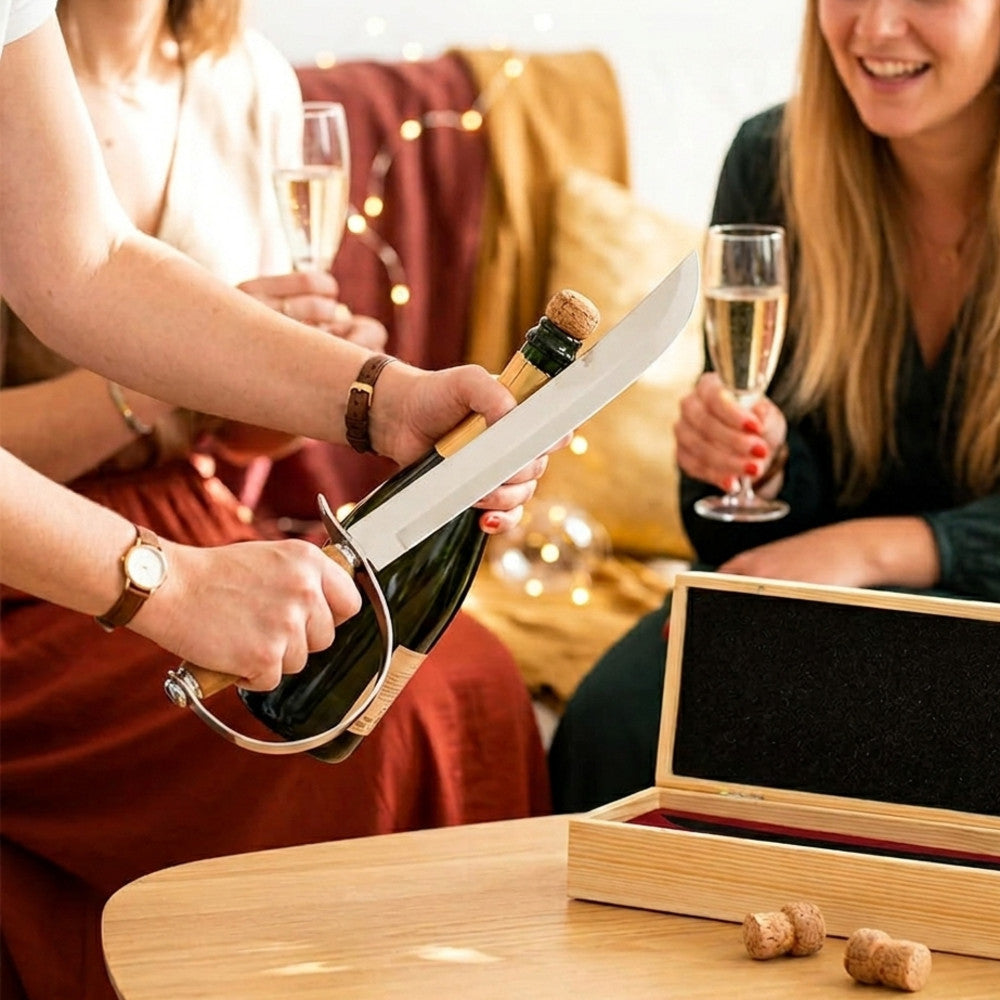 Sabre à Champagne - Coffret de Vin Personnalisé