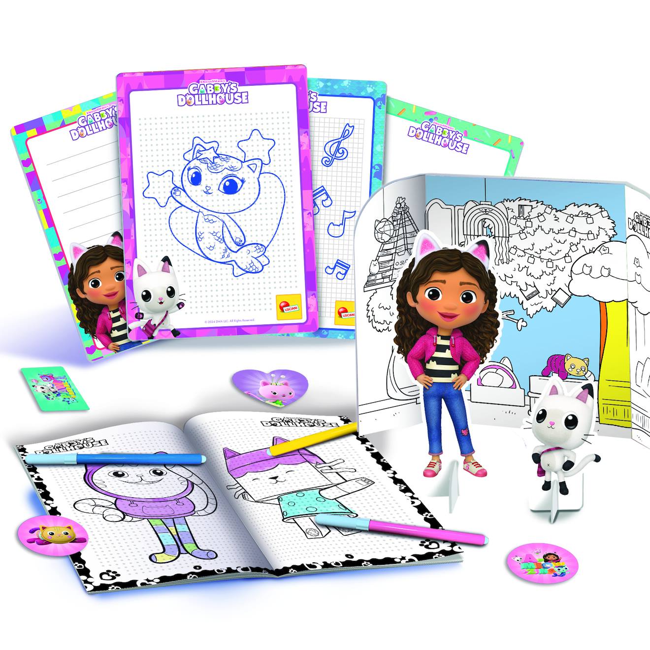 Sac a dos coloriage et école de dessins Gabby's multicolore