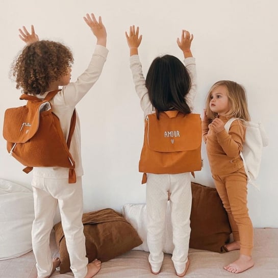 Sac à dos enfant personnalisable en gaze de coton – Atelier Wagram